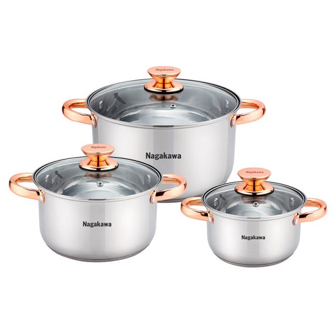 Bộ Nồi Inox 4 Đáy Nagakawa NAG1306